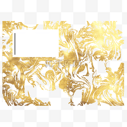 黄金大理石装饰边框