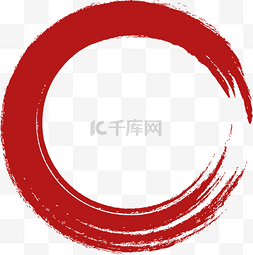 圆圈统计图图片_矢量国风红色水墨圆圈