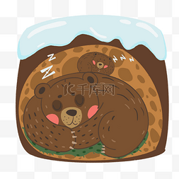 冬眠野生动物棕熊