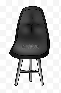 皮椅子图片_黑色的皮面椅子插画