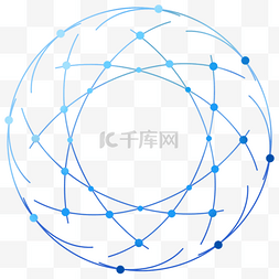 科技环形素材图片_点线装饰不规则科技环形