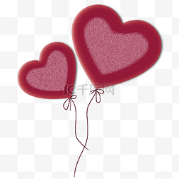 情人节红色爱心图片_气球红心气球情人节装饰图片