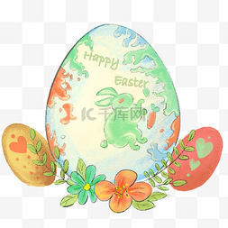 鸡蛋兔子图片_复活节彩蛋鸡蛋