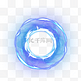 蓝环抽象光效果