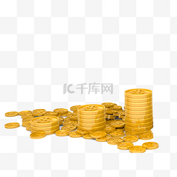 黄色的金币图片_一堆黄色的金币免抠图