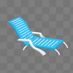 蓝色躺椅装饰