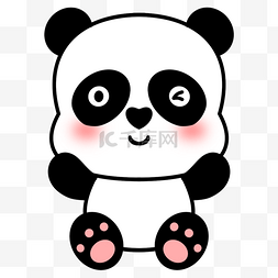可爱动物Q版卡通小熊猫