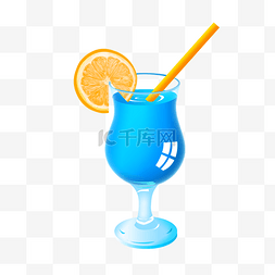 一杯蓝色的果汁