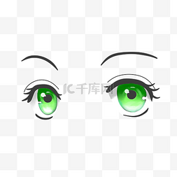 绿色圆形眼睛