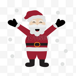 圣诞老人白胡子图片_svg开心的红色圣诞老人