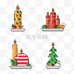 圣诞袜红色图片_圣诞庆祝烛台蜡烛圣诞树圣诞袜