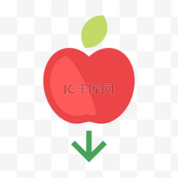 红色苹果图标免抠图