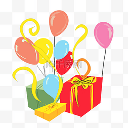 气球礼物图片_抽奖礼物盒