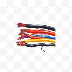 彩色电缆图片_彩色电线