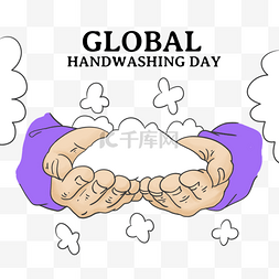 人防护图片_global handwashing day用泡沫洗手的人