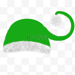 绿色圣诞圣诞图片_卡通绿色圣诞帽