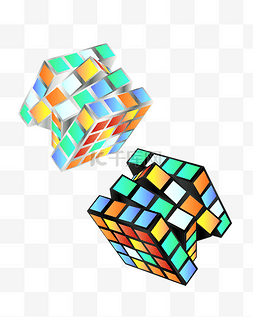 彩色的立方体图片_彩色的魔方