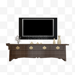 灰色电视柜图片_中式实木的电视柜