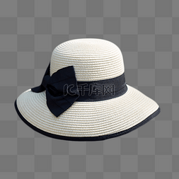 防晒沙滩图片_遮阳帽太阳帽