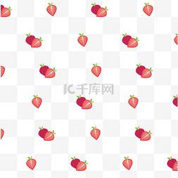 草莓底纹图片_手绘可爱草莓底纹