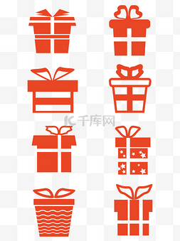 圣诞节元素图标图片_圣诞节礼物盒