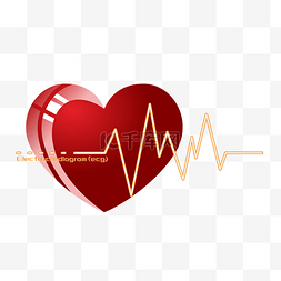 心电图心脏图片_AI矢量心电图标