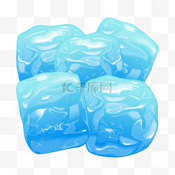 液体固体图片_蓝色冰块冰晶