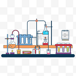 物理实验量身图片_矢量化学实验