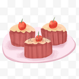 小杯子蛋糕图片_小蛋糕点心水果蛋糕樱桃