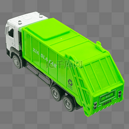 汽车绿色图片_机动汽车垃圾车