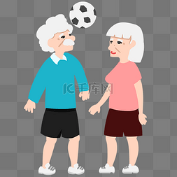 社区老人图片_老人运动踢足球