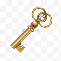 开锁公司logo图片_写实钻石钥匙