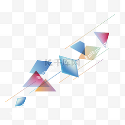 色彩渐变几何图片_几何形状渐变装饰电商