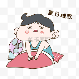 男孩夏日难眠表情包