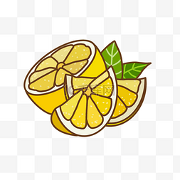黄色柠檬清凉素材