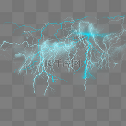 淡蓝色闪电图片_淡蓝色树状闪电