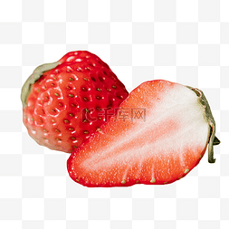 草莓水果切开切果