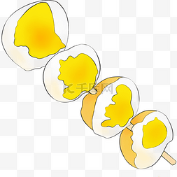 烧烤烤串鹌鹑蛋插画