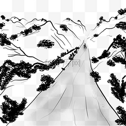 两岸关系图片_简笔画山泉山水