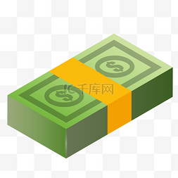 绿色的卡通钞票