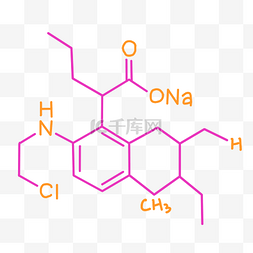 化学元素字母图片_紫色分子式
