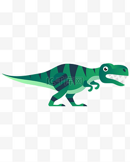 卡通动物恐龙图片_矢量可爱恐龙绿色恐龙