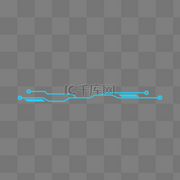 科技元素分割线图片_蓝色科技风分割线发光装饰