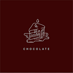 甜食集合图片_巧克力和甜食的矢量图标和标志。