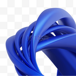 3DC4D立体金属蓝色线条光纤纤维