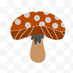 可爱的手绘蘑菇图形