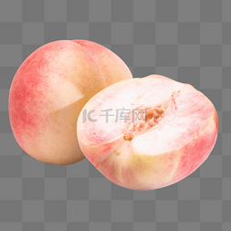 半个桃子图片_桃子水蜜桃水果