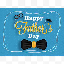 父亲节蓝色背景图片_海报或横幅设计为父亲节庆祝与时