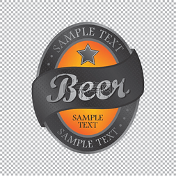 啤酒标签主题矢量图形艺术设计插