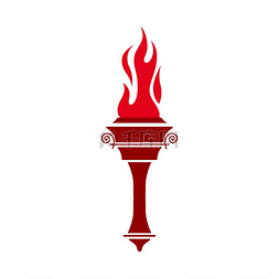 团徽火炬图片_燃烧着象征着自由、荣誉和自由的